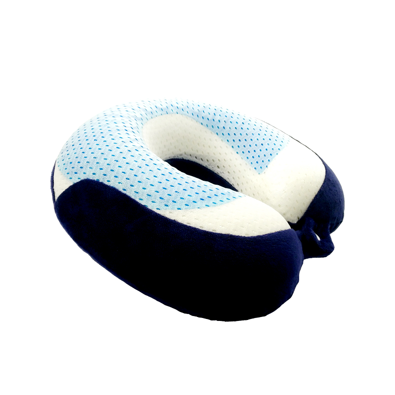 بالش مموری فوم ژل خنک کننده بافتنی U شکل