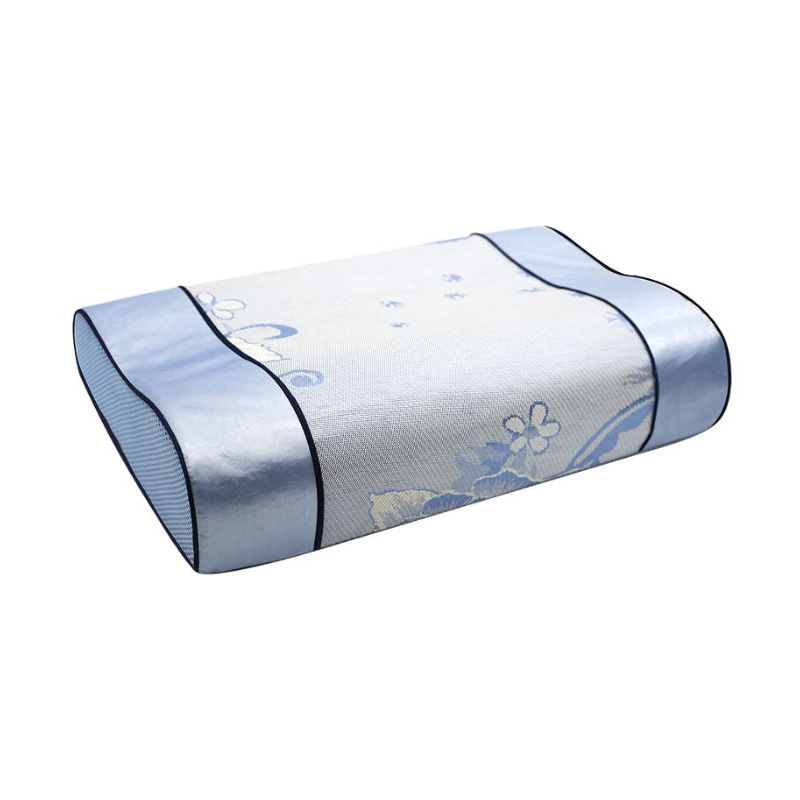 آمازون Hot Sale Chinoiserie Ice بالش ابریشم پوشش قاب محافظ ارگونومیک قابل تنظیم تزئینی حافظه فوم گردن بالش برای خواب